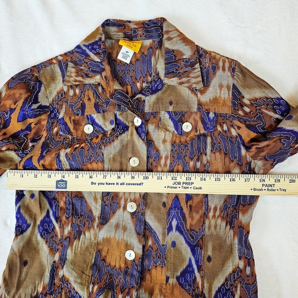 Ruby Rd Shell Button Flap Pocket Tab Sleeve Lagen… - image 7